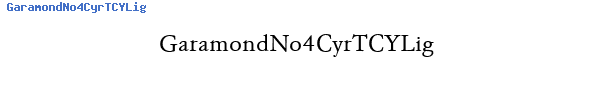 Fuente GaramondNo4CyrTCYLig.ttf