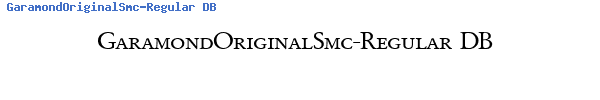 Fuente GaramondOriginalSmc-Regular DB.ttf