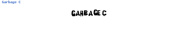 Fuente Garbage C.ttf
