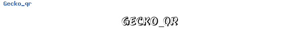 Fuente Gecko_qr.ttf