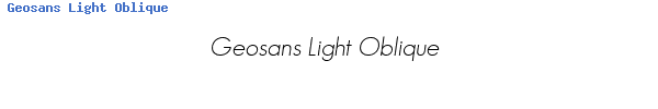 Fuente Geosans Light Oblique.ttf