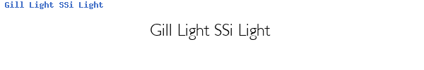 Fuente Gill Light SSi Light.ttf