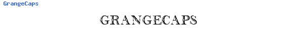 Fuente GrangeCaps.ttf