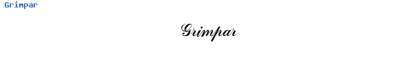 Fuente Grimpar.ttf