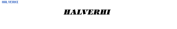 Fuente HALVERHI.TTF