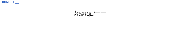 Fuente HANGEI__.TTF