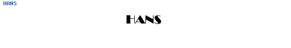 Fuente HANS.TTF