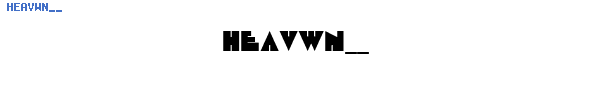 Fuente HEAVWN__.TTF