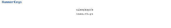 Fuente HammerKeys.ttf