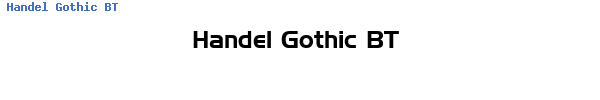 Fuente Handel Gothic BT.ttf