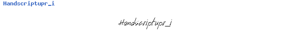 Fuente Handscriptupr_i.ttf