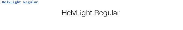 Fuente HelvLight Regular.ttf
