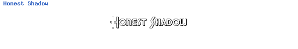 Fuente Honest Shadow.ttf