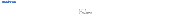 Fuente Hookrom.ttf