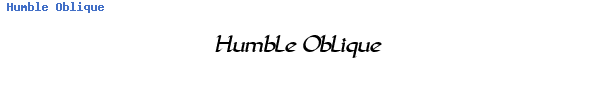 Fuente Humble Oblique.ttf