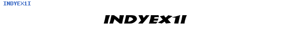 Fuente INDYEX1I.TTF