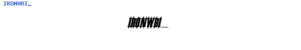 Fuente IRONWBI_.TTF