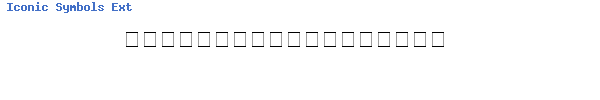 Fuente Iconic Symbols Ext.ttf