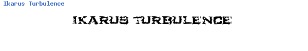 Fuente Ikarus Turbulence.ttf