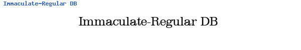 Fuente Immaculate-Regular DB.ttf