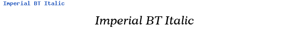 Fuente Imperial BT Italic.ttf