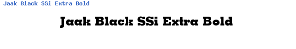 Fuente Jaak Black SSi Extra Bold.ttf
