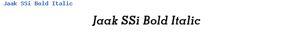 Fuente Jaak SSi Bold Italic.ttf
