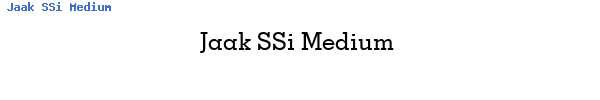 Fuente Jaak SSi Medium.ttf