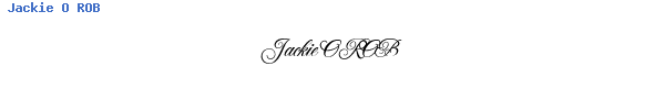 Fuente Jackie O ROB.ttf