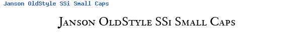 Fuente Janson OldStyle SSi Small Caps .ttf