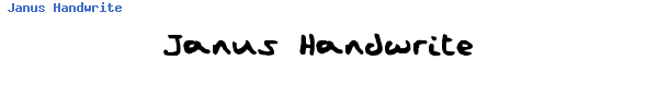 Fuente Janus Handwrite.ttf