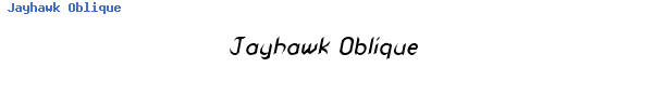 Fuente Jayhawk Oblique.ttf
