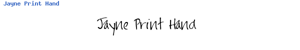 Fuente Jayne Print Hand.ttf