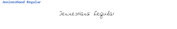 Fuente JeninesHand Regular.TTF