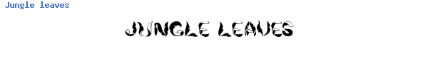 Fuente Jungle leaves.ttf