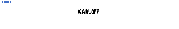 Fuente KARLOFF.TTF