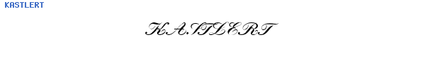 Fuente KASTLERT.TTF
