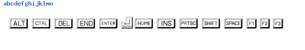 Fuente KEYCAPS.TTF