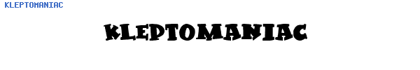Fuente KLEPTOMANIAC.TTF