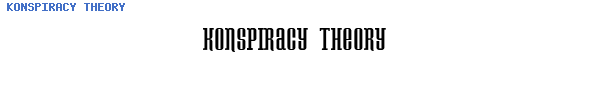 Fuente KONSPIRACY THEORY.ttf