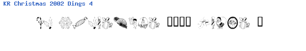 Fuente KR Christmas 2002 Dings 4.ttf