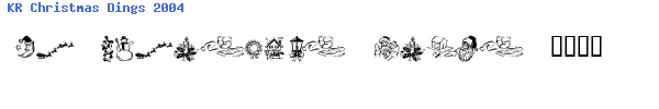 Fuente KR Christmas Dings 2004 Three.ttf