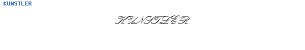 Fuente KUNSTLER.TTF