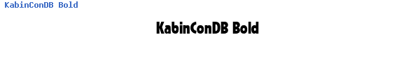 Fuente KabinConDB Bold.ttf