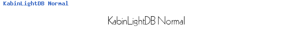 Fuente KabinLightDB Normal.ttf