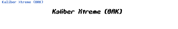 Fuente Kaliber Xtreme (BRK).ttf