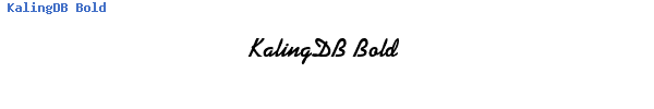 Fuente KalingDB Bold.ttf