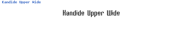 Fuente Kandide Upper Wide.ttf
