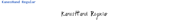 Fuente KanesHand Regular.TTF