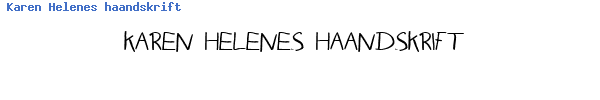 Fuente Karen Helenes haandskrift.ttf